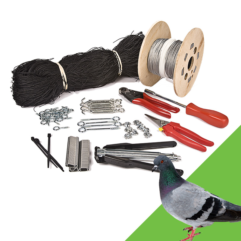 50mm Pigeon Netting Kit Complete For Timber 10m x 10m